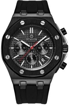 Everyday Crate OCHSTIN 6100E Mens Quartz Watch Waterproof Multifunction Sports Business Watch With TPU Strap black
