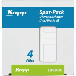 Kopp Universalschalter EUROPA arktis-weiß Profi-Pack