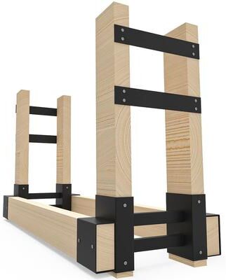 Perfect Picks Market Heavy Duty Firewood Rack Bracket Kit With Support Bars DIY Fireplace Log Stacking Stand Holder Heavy Duty Firewood Rack Bracket Kit With Support Bars DIY Fireplace Log Stacking Stand Holder