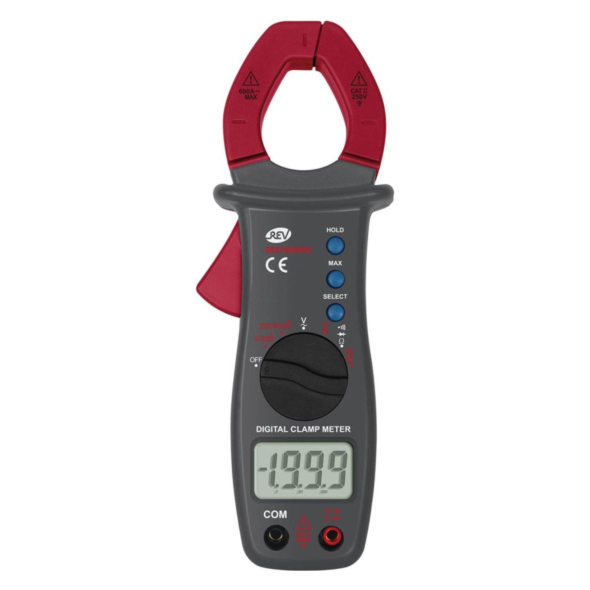 REV Zangenamperemeter digit. sw/rt Stromzange digital CAT II 250 V Anzeige (Co (CAT II 250V, Zangenstrommesser) (0037400002)