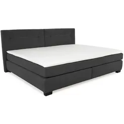 Boxspringbett Family 240 x 200 cm Stoff Schwarz