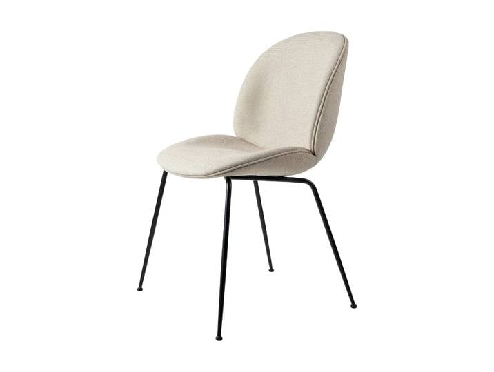 GUBI Beetle dining chair fully upholstered conic base Tempt 61168-black matt