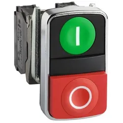 Schneider Electric Doppeldrucktaster grün flach/rot flach D: 22