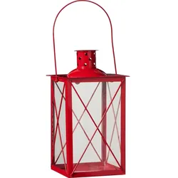 IB Laursen Rote Laterne viereckig, 18 x 18 x 33 cm