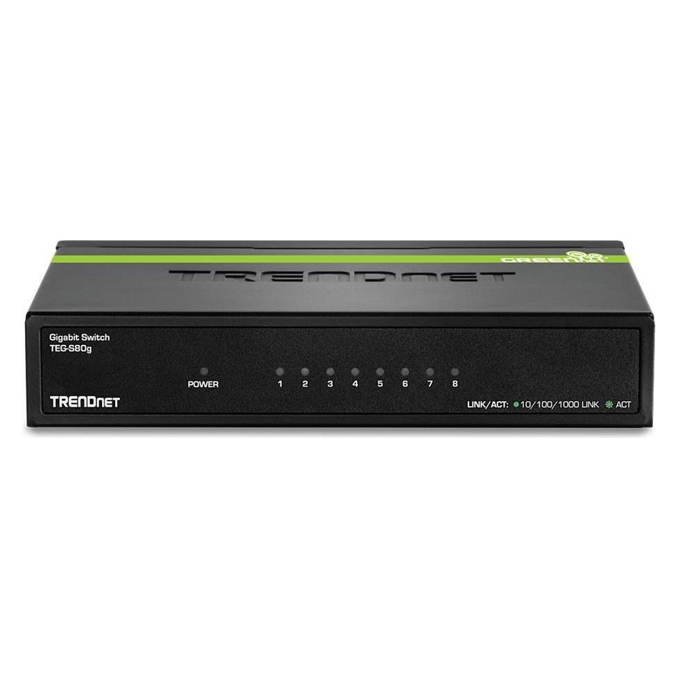 Trendnet 8port Gigabit GREENNET Switch (8 Ports) (TEG-S80G)