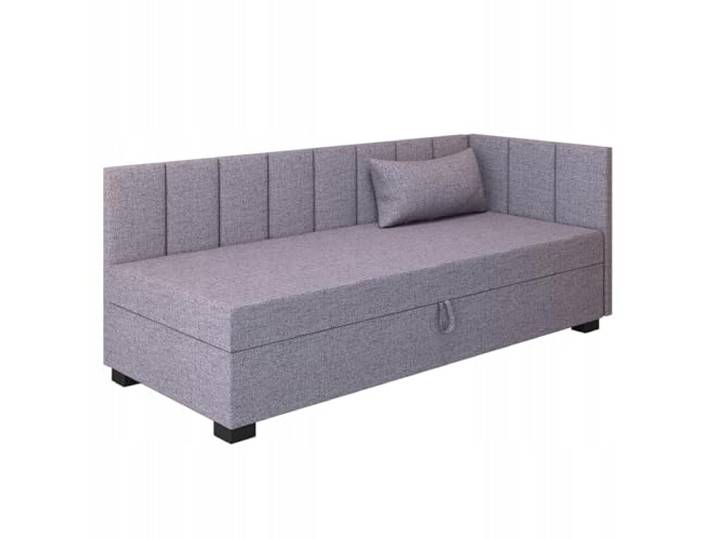 TAPCZANY24 - Boxspringbett Adel+ 123x198 cm mit Taschenfederkern Matratze Bett mit Matratze, Polsterbett mit Bettkasten, Gepolstertes Einzel Bett, Schlafsofa - Grau
