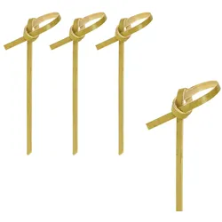 250x Fingerfood Spieße "Knoten" aus Bambus 6cm