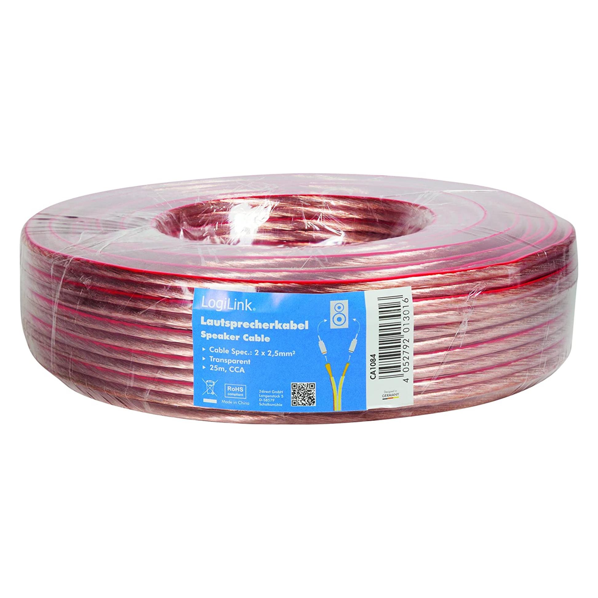 LogiLink CA Lautsprecherkabel (25 m, 2.50 mm²) (CA1084)