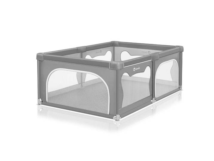 Lionelo Laufgitter Willow, Grau, Kunststoff, Farbverlauf, 187x68x127 cm, zusammenklappbar, Babymöbel & Kindermöbel, Babyzimmer, Laufgitter