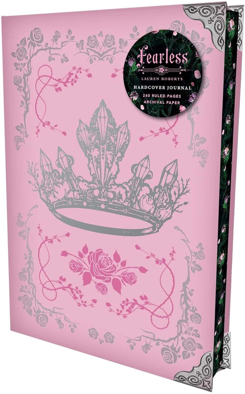 Fearless Journal (The Powerless Trilogy By Lauren Roberts) 240 Ruled Pages, Archival Paper, Metal Corners, Velvet Ribbon & Sprayed Edges - Hardcover Insight Editions