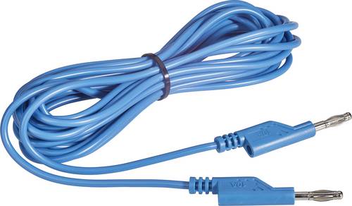 VOLTCRAFT MS5/BL Messleitung Lamellenstecker 4mm Lamellenstecker 4mm 5.00m Blau 1St.