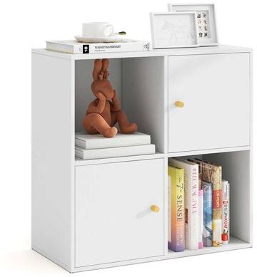 4 Cube Bookcase Freestanding Book Shelf Display Storage Cabinet