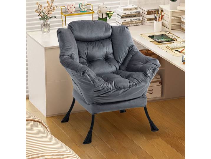 Fauteuil de relaxation fauteuil avec poche latérale fauteuil style simple pour salon chaise paresseuse.
