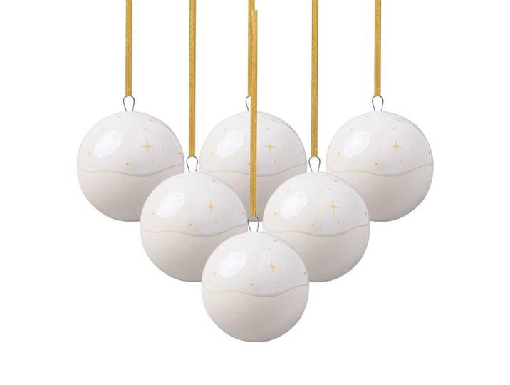 ORNAMENTE KUGEL Winter Glow beige 6er Set