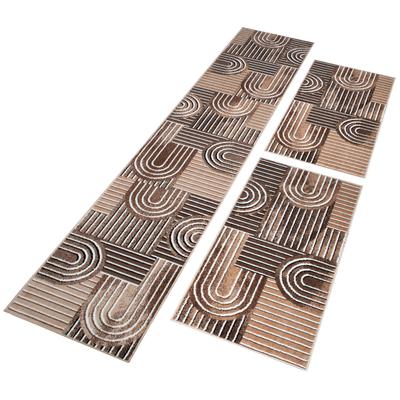 Bettumrandung OTTO HOME "Lyssandra", braun (sand), H:8mm, Obermaterial: 85% Polypropylen, 15% Polyester, Bettumrandungen, 3D-Effekt, softer Kurzflor, pflegeleicht, leichter Glanz, Scandi-Look