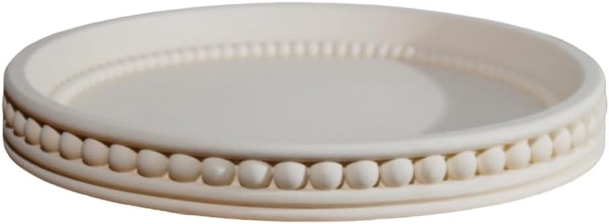 Ronde Decoratieve Tray Ivory - Handgemaakt Beton - Diameter: 35 cm
