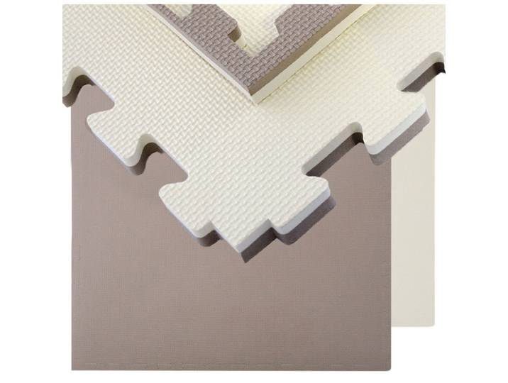 BODENSCHUTZMATTE 90x90x2,5 cm, Beige Braun, 4er Set