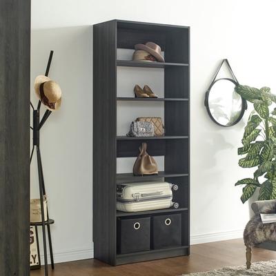 "Prosper 32"" Gray Wood Walk-in Closet with Five Shelves"