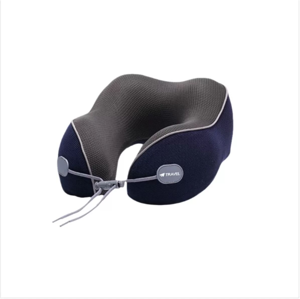 INF Oreiller de voyage en mousse à mémoire en U - Soutien cervical ergonomique, housse amovible et lavable Bleu