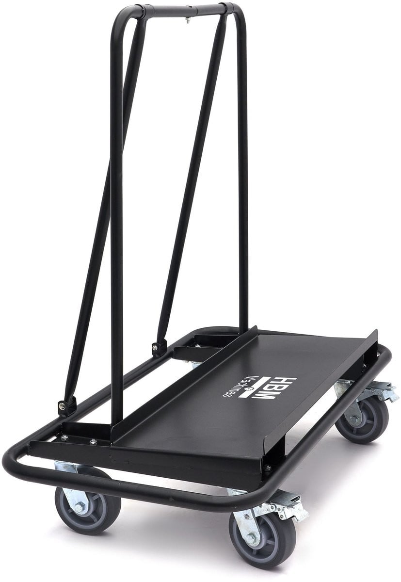 HBM Platenwagen model 2 zwart plastic voor 450 kg