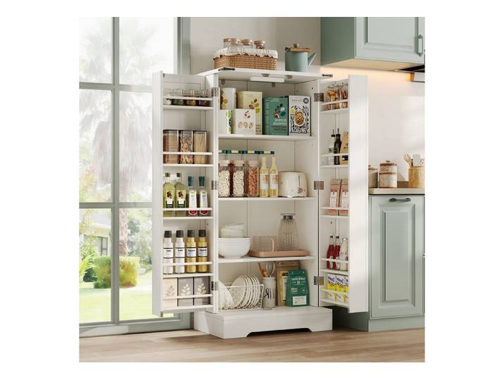 OKWISH Sideboard Modernes Küchenschrank (Anrichte und Aufbewahrungsschrank mit verstellbaren Regalen, 1 St., Modernes Design, 128,5 cm breit), ideal für Küche & Wohnzimmer