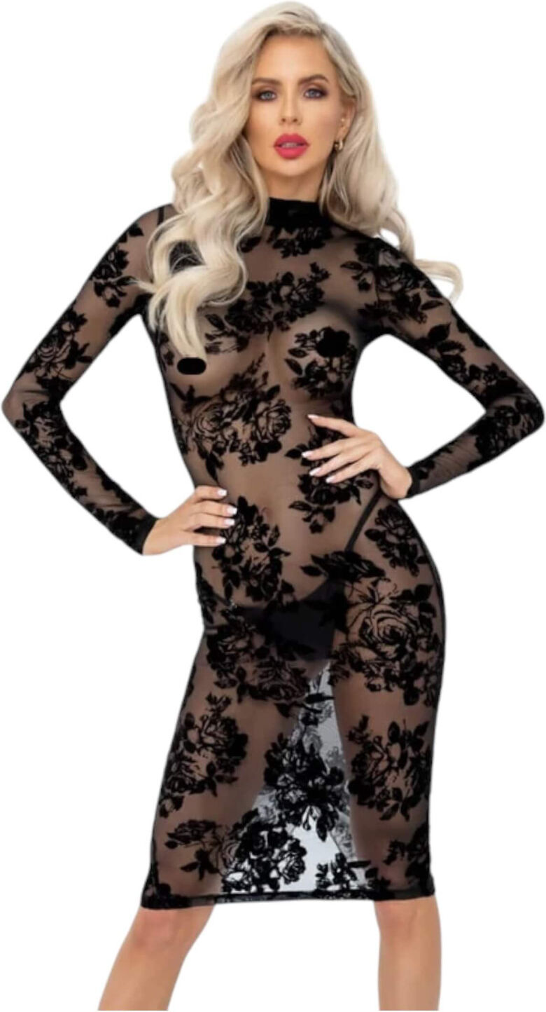 Noir - Rosy Long-Sleeve Dress (Black)