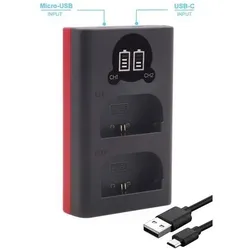 Baxxtar Pro Ladegerät LCD Dual für LP-E6, Akku Ladegerät