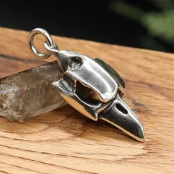 Drachensilber Rabenschädel Silberschmuck Anhänger Gothic 925 Silber - Silber