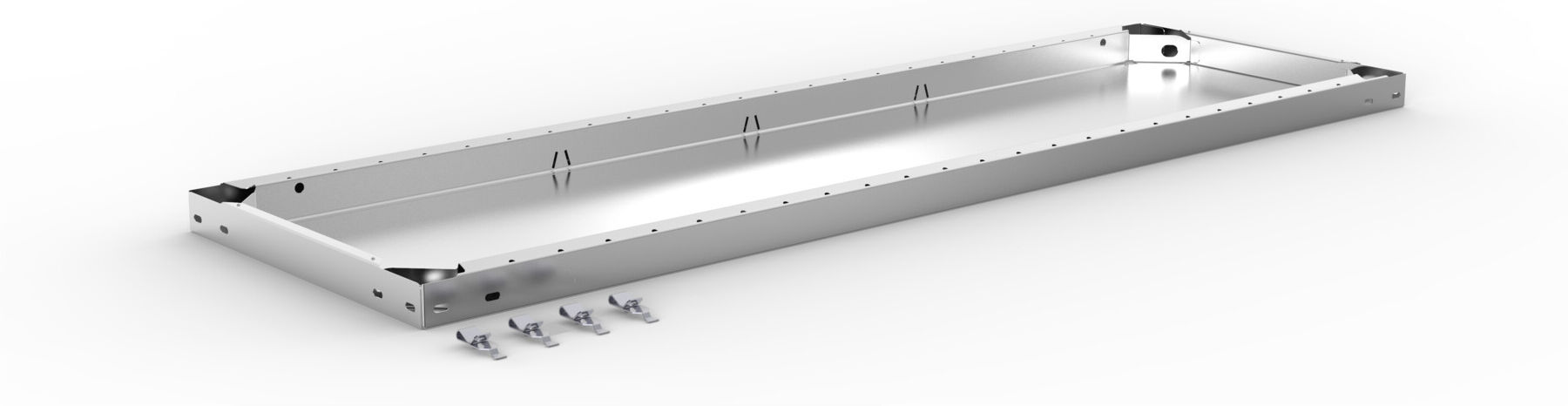 META Zusatzboden CLIP230, 1300x400 mm (BxT) in verzinkt + 4 Fachbodenträger (20016261)
