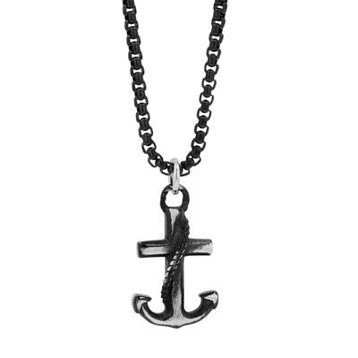Kette ohne Anhänger ADELIA´S "Halskette mit Anhänger – aus Edelstahl", schwarz, Halsketten, Damen, 60cm, Edelstahl, Perfekt als Geschenk zum Muttertag