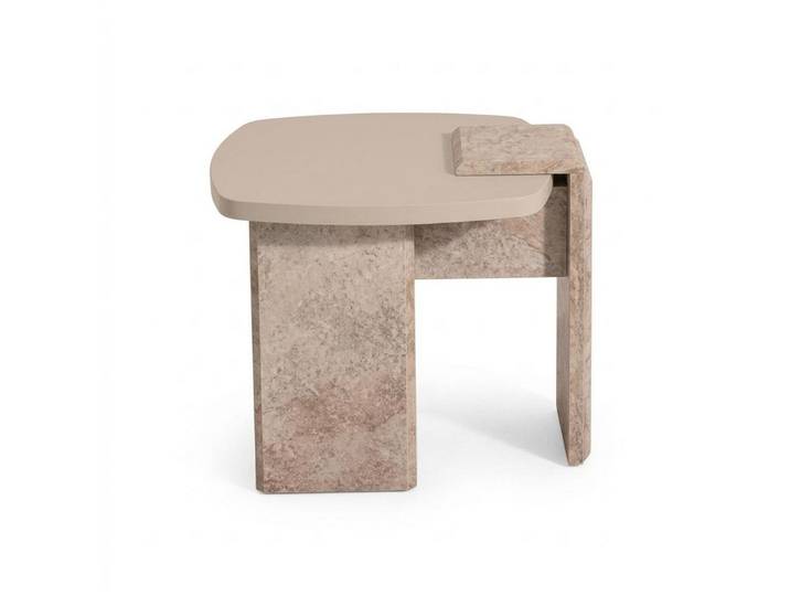 JVmoebel Beistelltisch Beiger quadratischer Beistelltisch aus Holz modern Wohnzimmertisch, Made in Europa