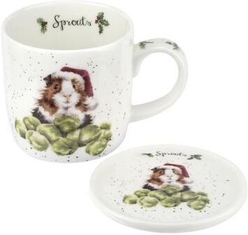 Royal Worchester Royal Worcester Wrendale Designs Mug and Coaster Set Christmas