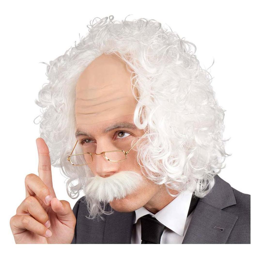 Boland Perücke Einstein: Mit Brille Und Schnurrbart (BO86358)