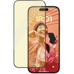 PanzerGlass Eyecare Screen Protection Ultra-Wide Fit (1 Stk., Apple iPhone 15 Pro), Smartphone Schutzfolie, Transparent