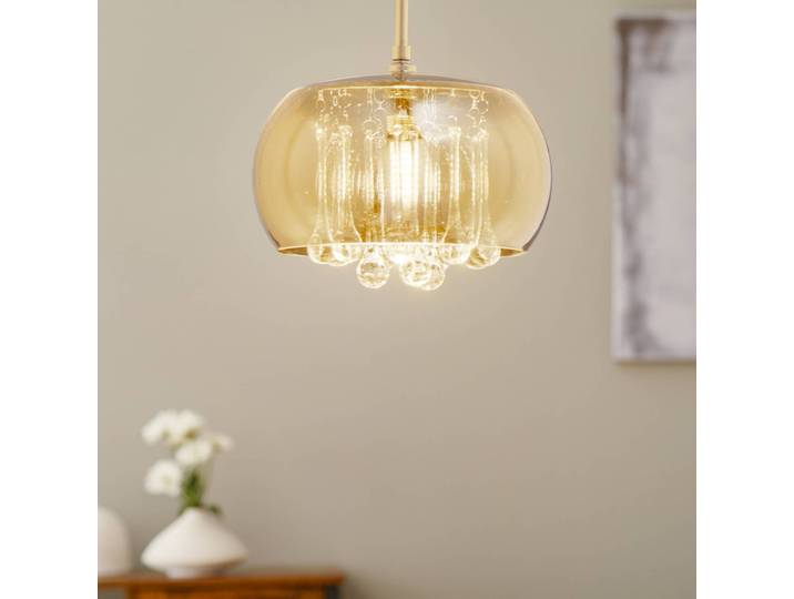 Schuller Valencia Hängeleuchte Argos, chrom / silber, für Wohn- / Esszimmer, Glas, Modern