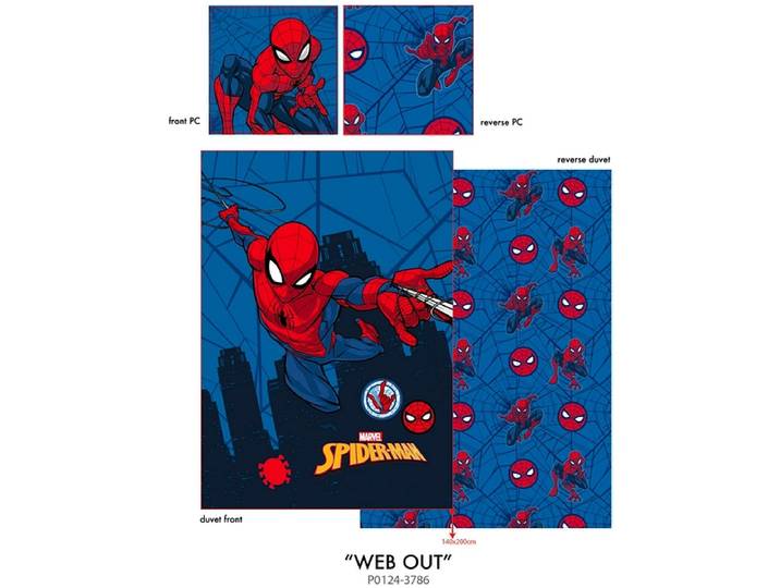 DISNEY Bettwäsche SPIDERMANN 160x210cm + 1*65x100cm baumwolle