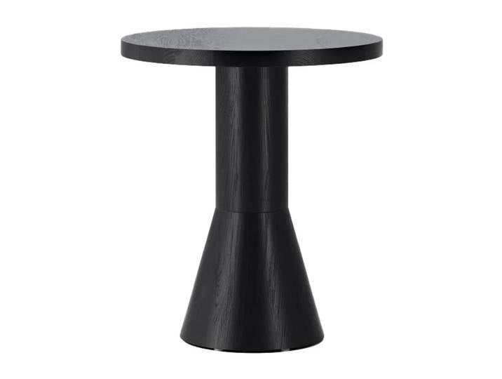 Massproductions Table Draft Ø50 cm Frêne teinté noir