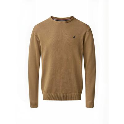 Rundhalspullover MCS "MCS Pullover MCBirk", Herren, Gr. M, otter, Obermaterial: 100% Baumwolle, Pullover Rundhalspullover