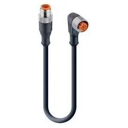 Belden Lumberg Automation Kabelsatz, M12-Stecker, gerade, Elektronikkabel + Stecker, Schwarz
