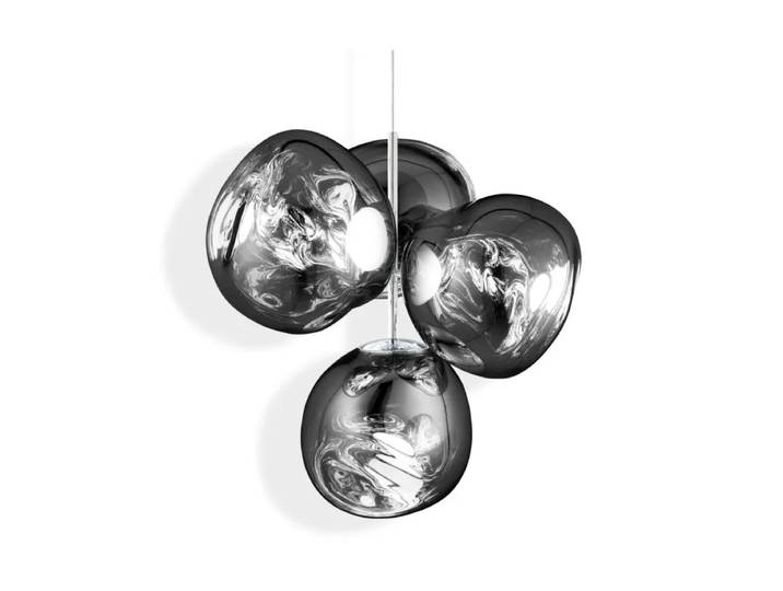 Tom Dixon Melt Chandelier small Kronleuchter LED 103 cm Silver
