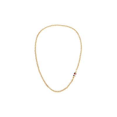 Edelstahlkette TOMMY HILFIGER "BRUCE CHAIN", gold (gelbgoldfarben), Halsketten, Damen, Edelstahl, L: 56 B: 6mm, Edelstahlkette, B:6mm