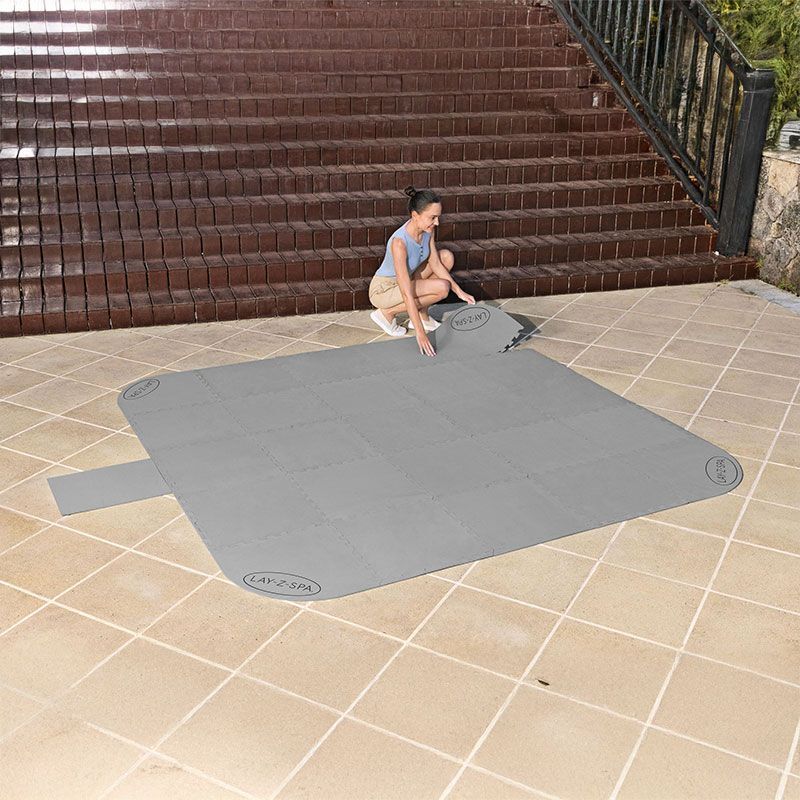 Tapis de sol Bestway Spa 1,96 x 1,96m avec tapis additionnel 46,4 x 36,3cm