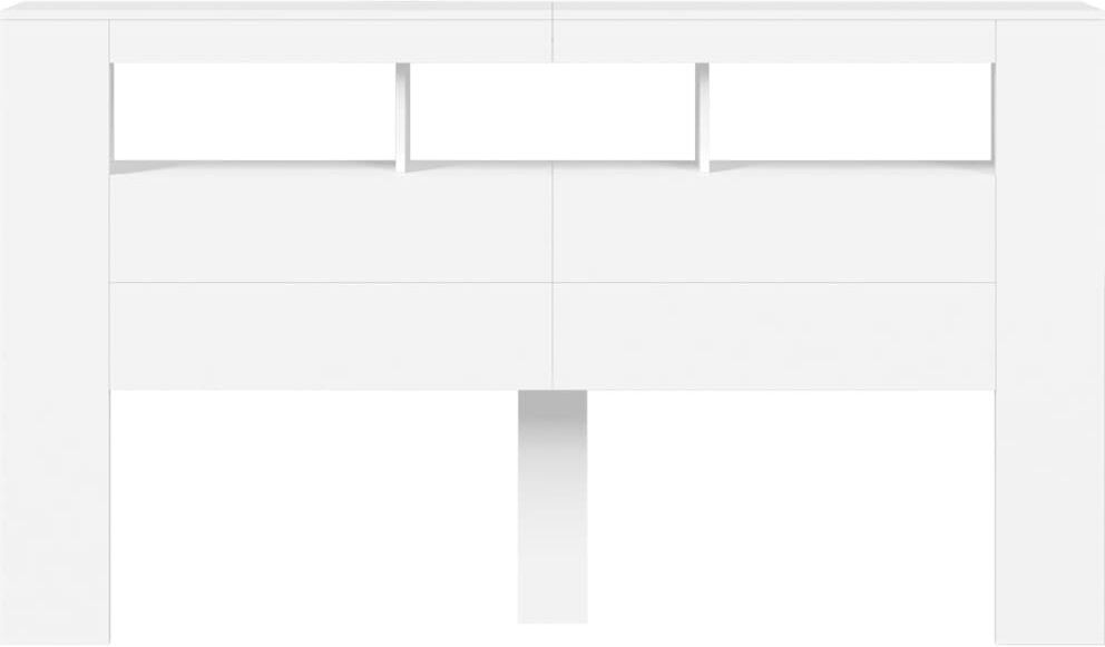 17 Stories Nevio Bookcase Headboard White 180 x 103.5 cm
