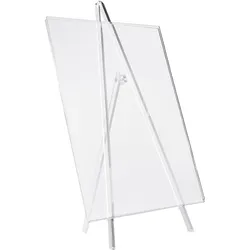 Tischstaffelei mit Acrylglastasche, A4, Acryl (PMMA), transparent
