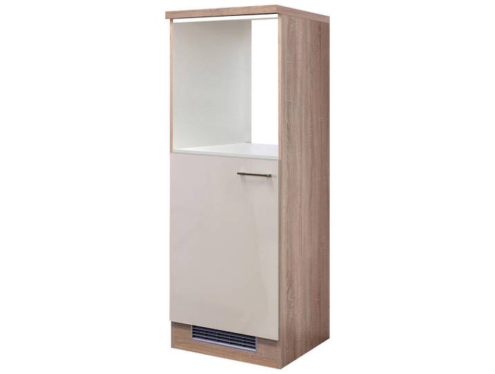 FlexWell Geräteumbauschrank, Sonoma Eiche, Kaschmir, einmalig seitenverkehrt montierbar, 60x169.5x60 cm, Made in Germany, Zusatzausstattung erhältlich, Küchen, Küchenmöbel, Küchenschränke, Geräteumbauschränke