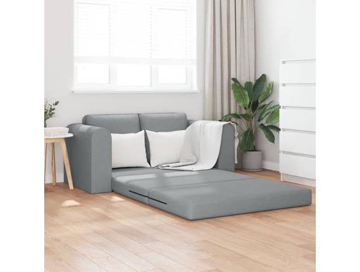 HEFZGDB Boden-Sofa-Bett 2-in-1 Hellgrau 148x71x83 cm Gewebe Multifunktionales Relaxmöbel für Wohnzimmer mit Stauraum und Komfort
