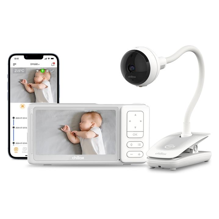 Chillax DM688- Kamera-Babyphone Giraffe Clip Portable (Babyphone mit Kamera, 365 m) (ATL1428841)