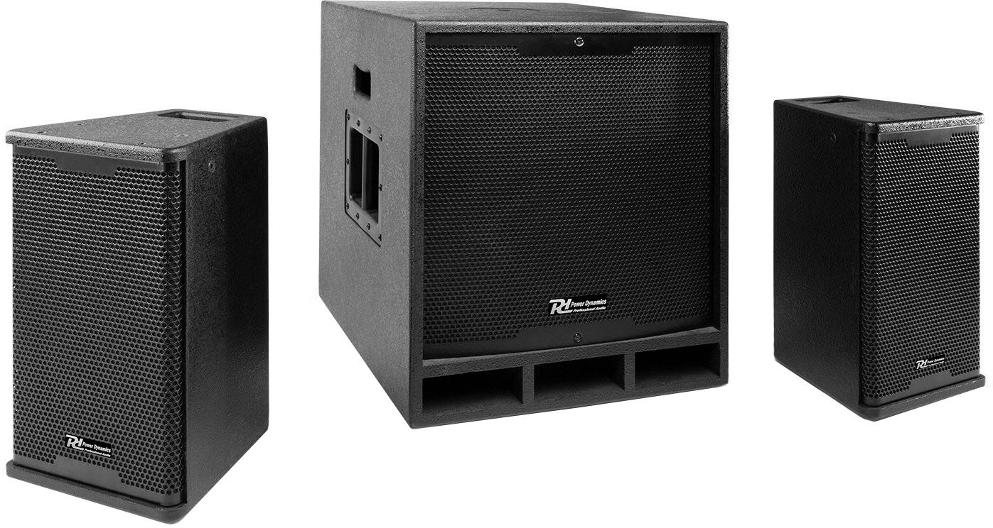 Sistema Som Activo 1200W (Subwoofer 12" + 2 Colunas 6,5") COMBO 1200 - Power Dynamics