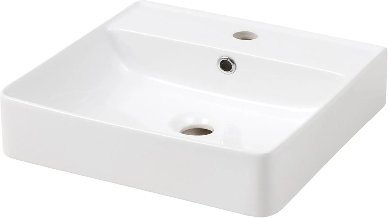 FACKELMANN VAIDA Aufsatzwaschbecken 40,5 cm breit, Keramik, Weiß