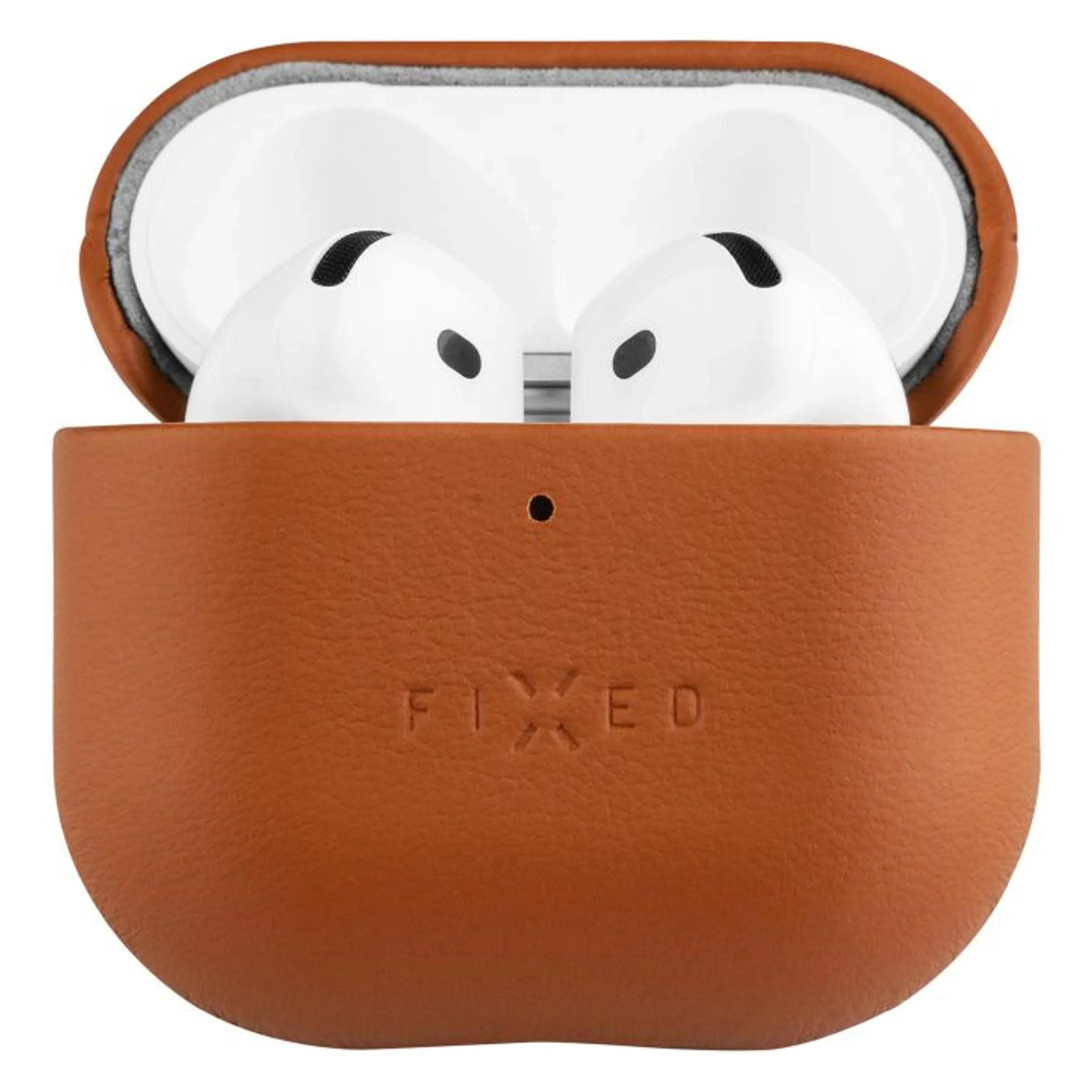 Fixed PodsLeather Ledertasche für Apple AirPods 4 braun (FIXLP-1473-BRW)